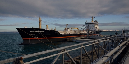 A ship at Portland Bunkers’ terminal
