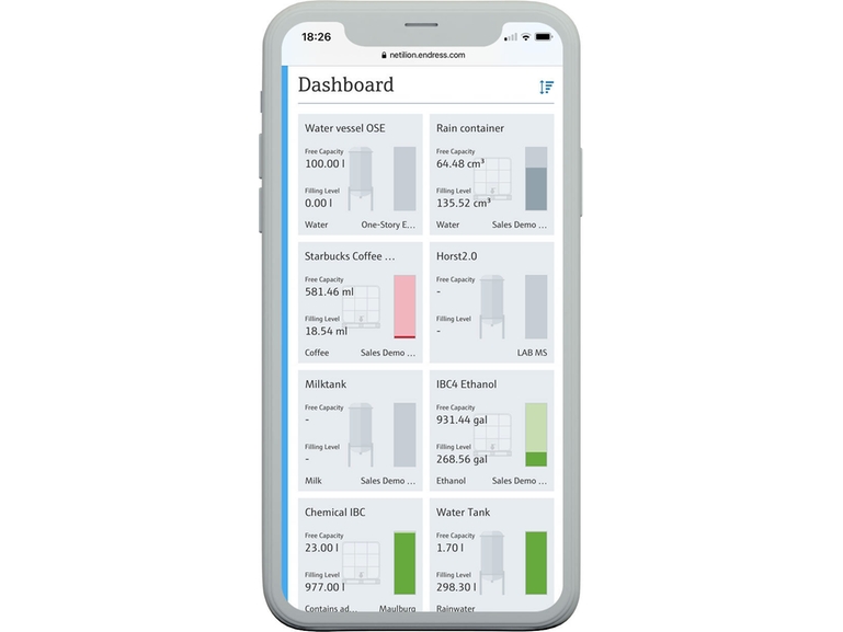 Netilion Inventory: screenshot of the IIoT inventory management service's interface
