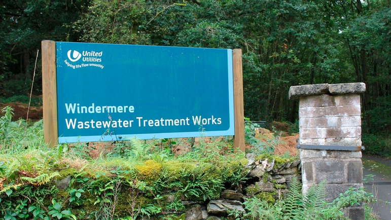 United Utilities' wastewater treatment works at Windermere